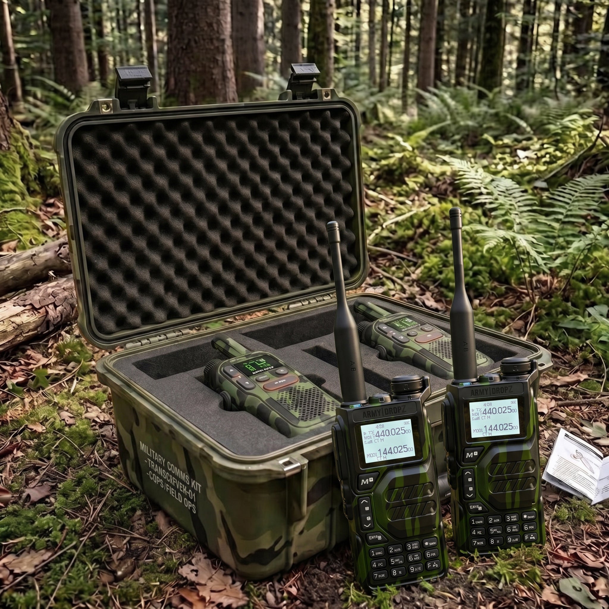 Taktische Funkgeräte im Koffer für Notfallkommunikation und Outdoor – Army Shop Schweiz Sortiment von ArmyDropz