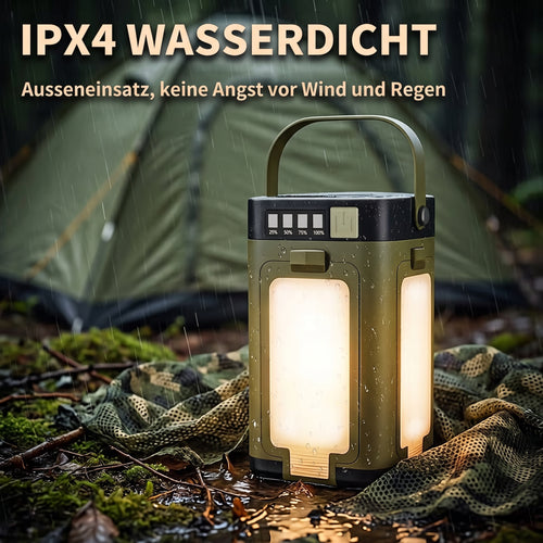 Solar Campinglampe LED mit Powerbank | Tactical Army