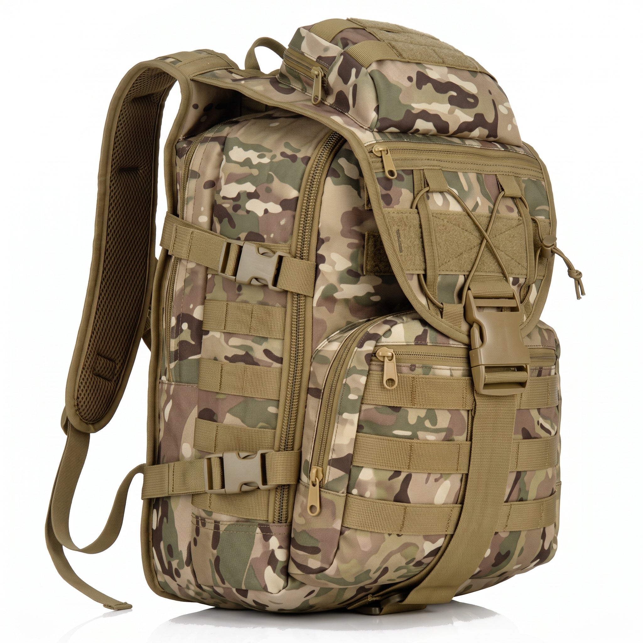 Militärrucksack 40 Liter in MC Tactical Multicam, Dreiviertelansicht