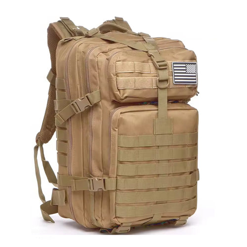 Armee & Militär Rucksack 50L in Coyote Tan Sandfarben mit Klettfläche für Patches im Army Shop Schweiz