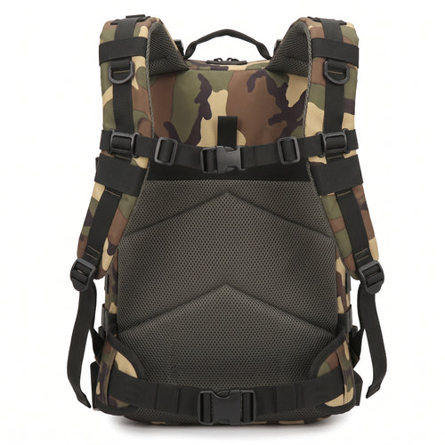 Atmungsaktive Rückenpolsterung und Tragesystem des 50L Armee Rucksacks mit Tarnmuster vom Army Shop Schweiz