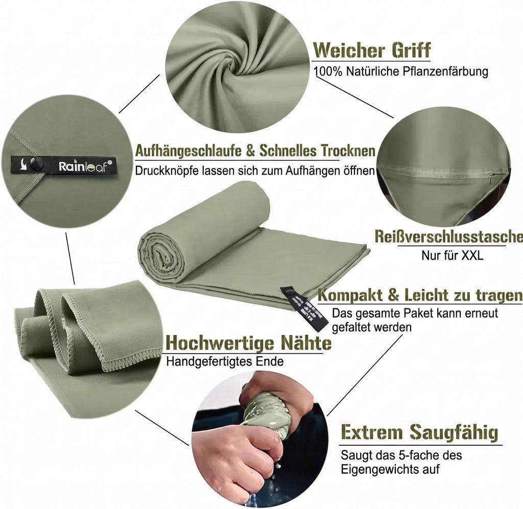 Camping-Handtuch Tactical Mikrofaser Details und Funktionen – Army Dropz Armee Shop Schweiz