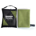 Camping-Handtuch Tactical Mikrofaser in Grün mit Tragetasche – Army Dropz Armee Shop Schweiz