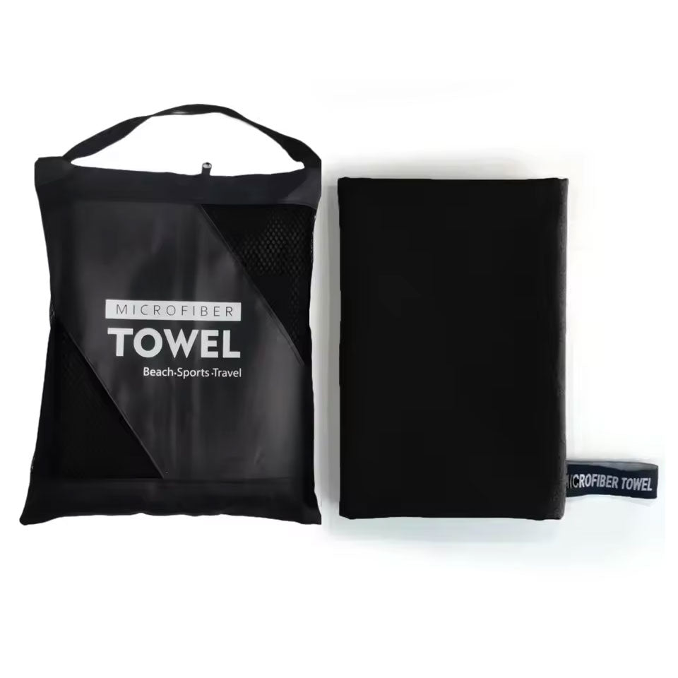 Camping-Handtuch Tactical Mikrofaser in Schwarz mit Tragetasche – Army Dropz Armee Shop Schweiz