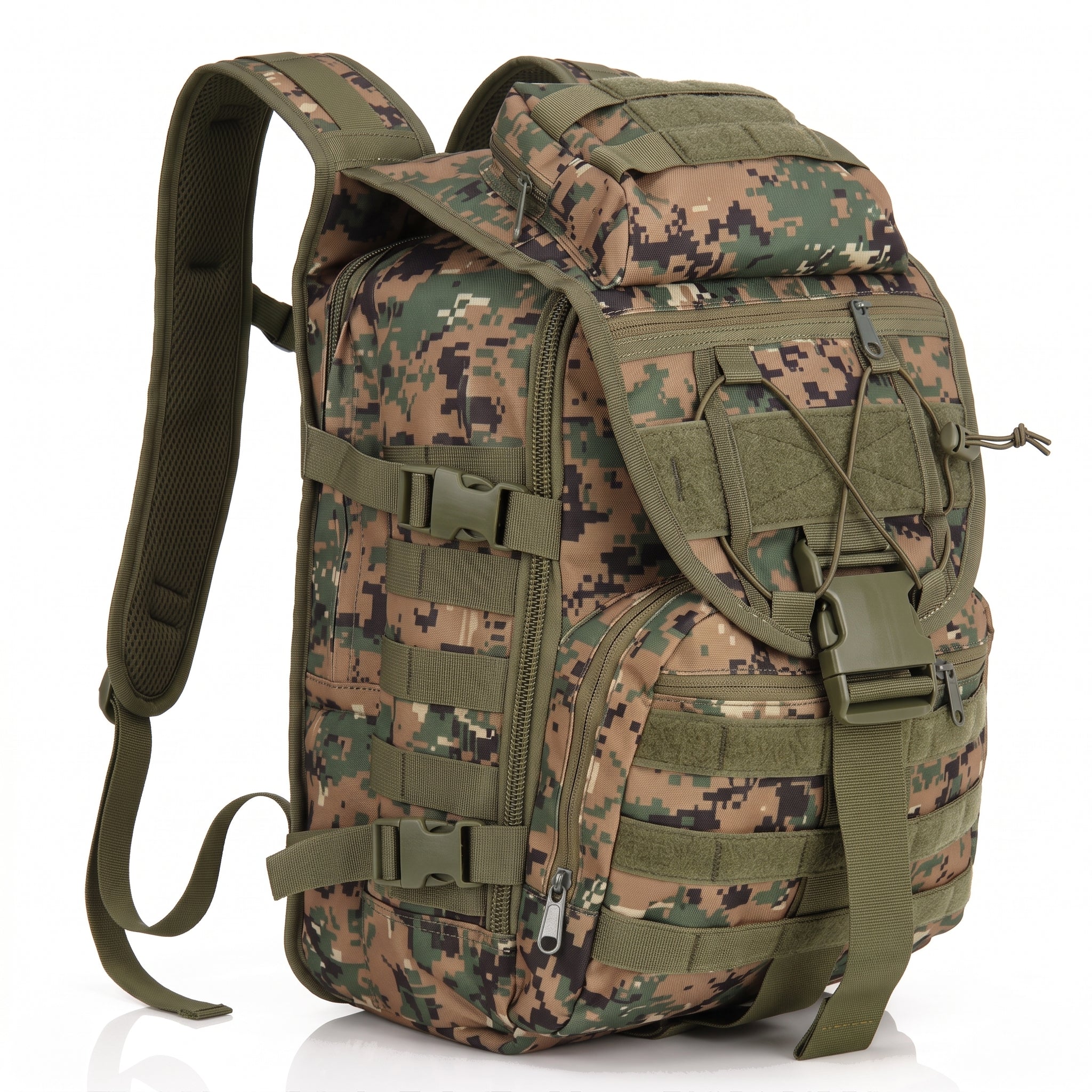 Digital Woodland Pixeltarn Rucksack mit MOLLE-Gurtband