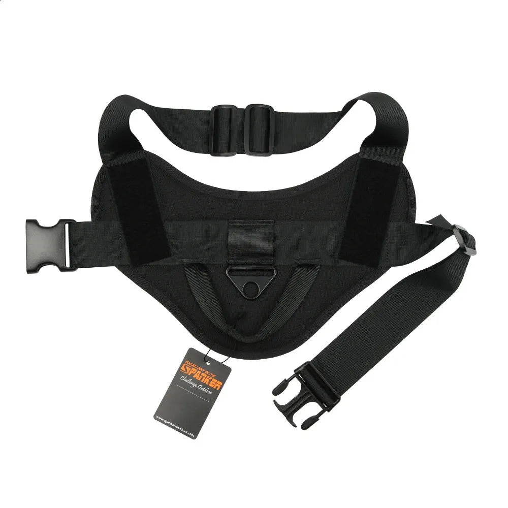 Schwarzes K9 Hundegeschirr Tactical Black mit Schnellverschluss und Schultergurten – Army Shop Schweiz
