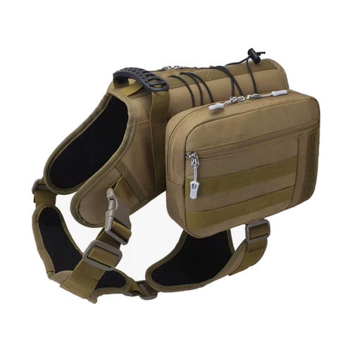 Hundegeschirr mit Packtaschen – Coyote Tan – Produktbild – ArmyDropz