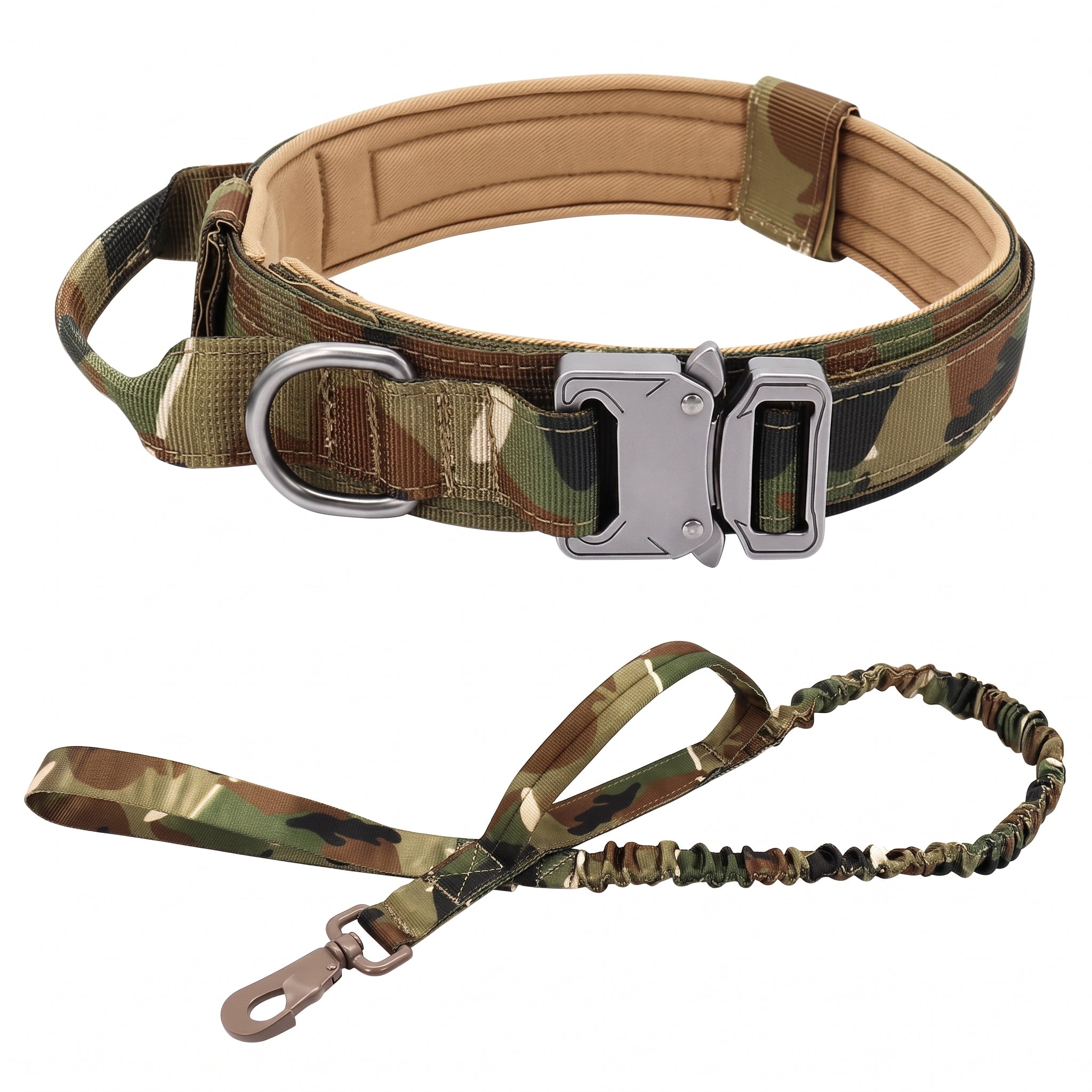 Hundehalsband mit Leine Set Tarnfarbe Camouflage K9 - ArmyDropz Army Shop Schweiz