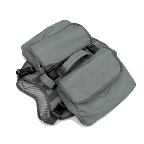 Hunderucksack mit Packtaschen und MOLLE-System in Grau – ArmyDropz