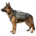 Hunderucksack zum Wandern mit abnehmbaren Taschen in Grau an Deutschem Schäferhund in der Schweiz von ArmyDropz