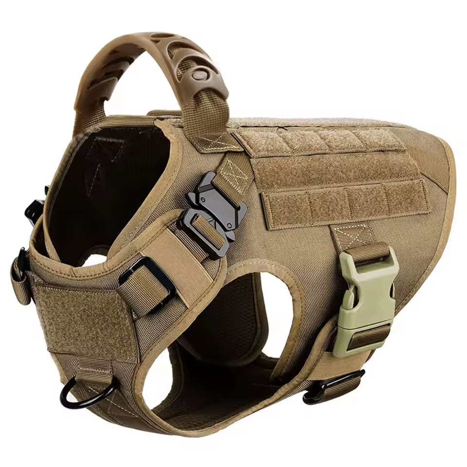K9 Hundegeschirr in Coyote Braun mit Cobra-Schnalle und gepolsterter Brustpartie – Army Shop Schweiz