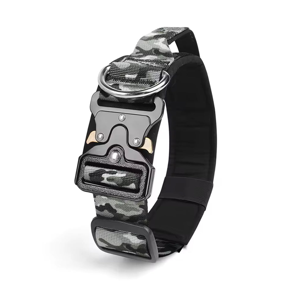 K9 Hundehalsband Militär in Urban Grau Tarnmuster mit Klickverschluss und D-Ring Army Shop Schweiz