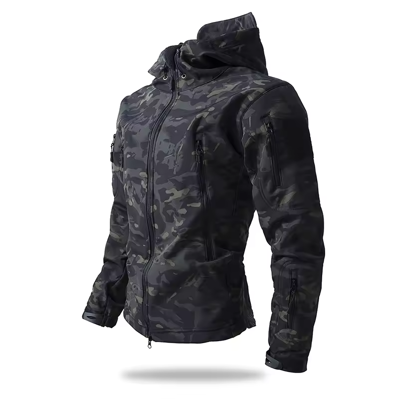 Militärjacke Wasserdicht Tactical in Black Camouflage – Army Dropz Armee Shop Schweiz