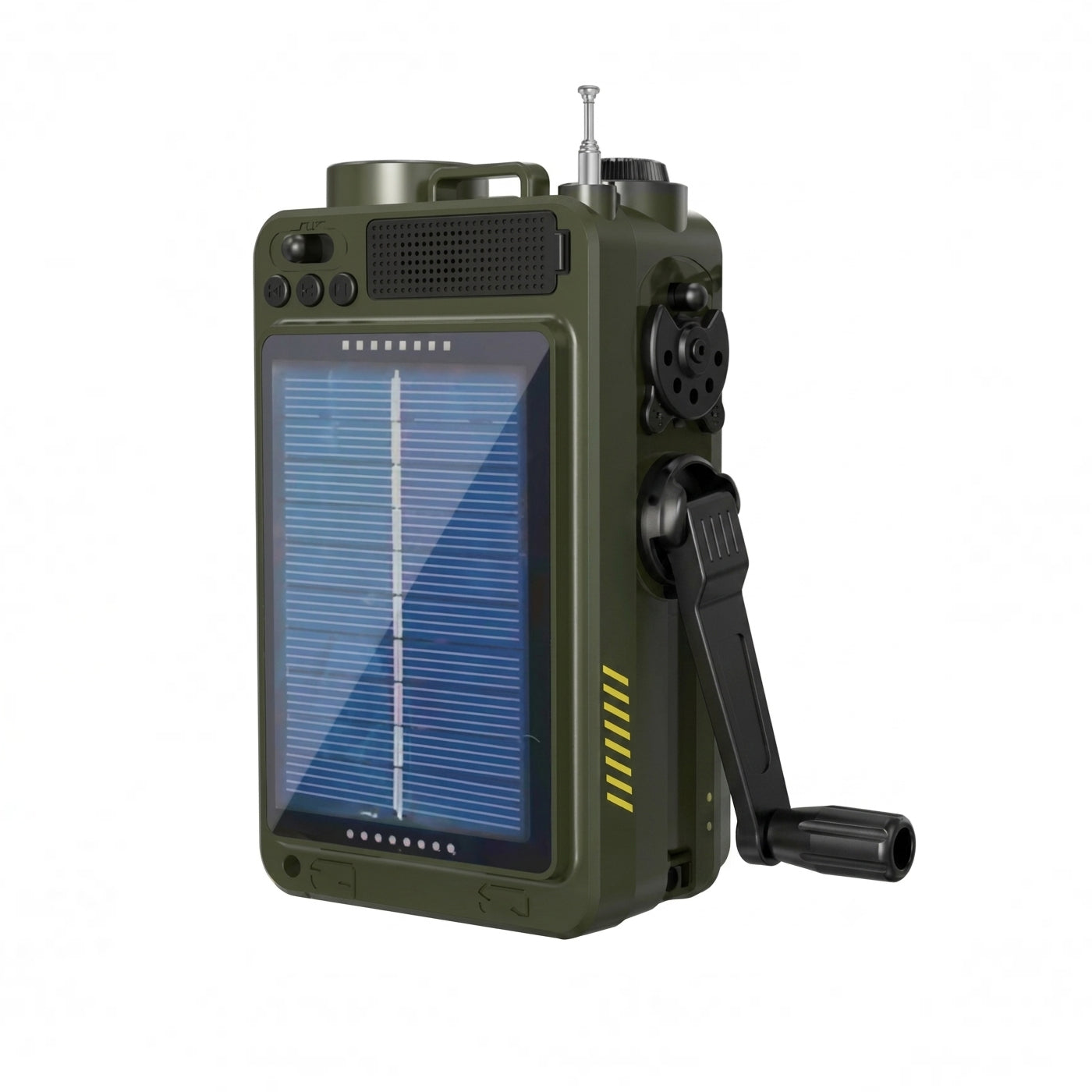 Notfallradio Kurbel & Solar Frontalansicht – ArmyDropz