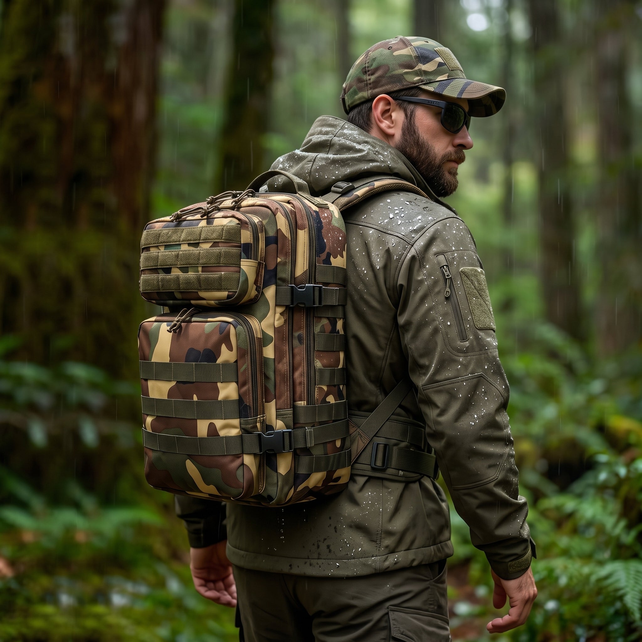 Militär Rucksack im Tarnmuster Design für Outdoor, Survival und Wandern im Army Shop Schweiz