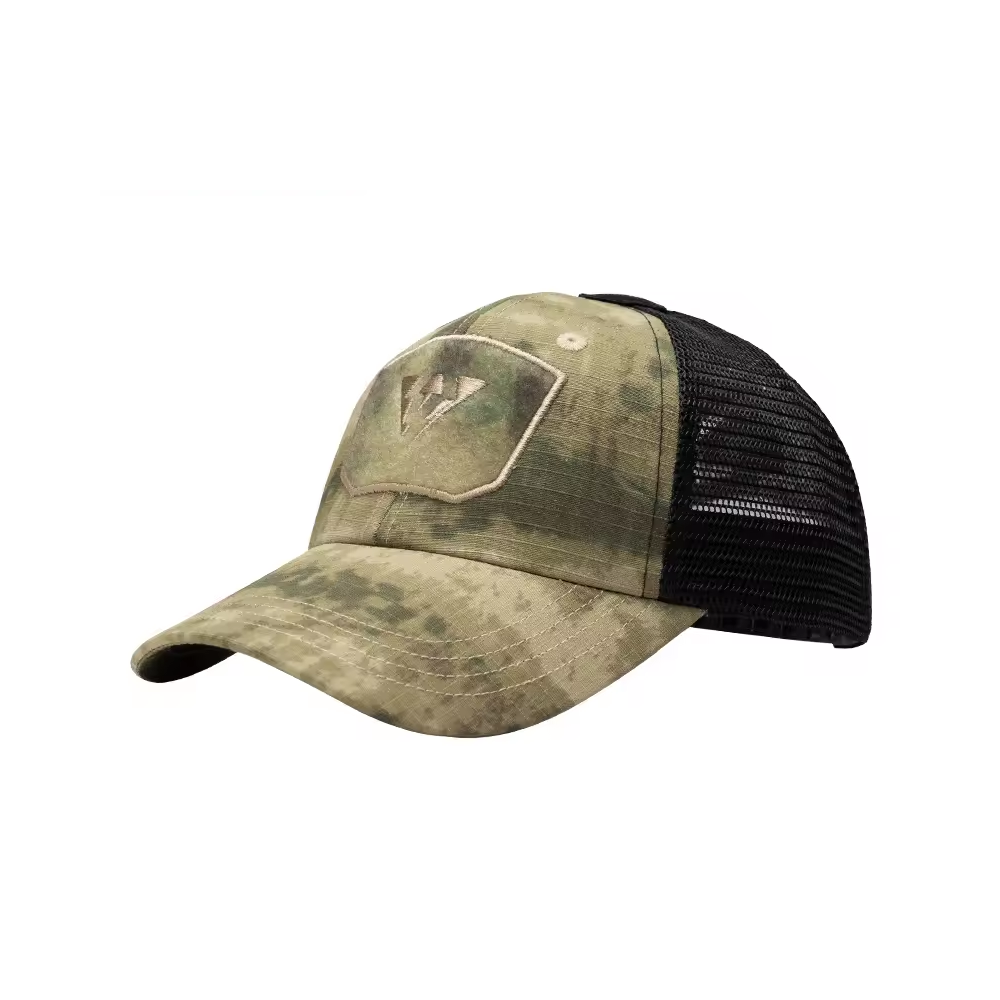 Taktische Kappe MULTICAM BLACK (Schwarz-Tarnmuster) – Militär & Tarnmuster Baseball Cap MESH – ArmyDropz