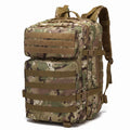 Taktischer Militär Rucksack 50L Camouflage mit MOLLE-System, Dreiviertelansicht