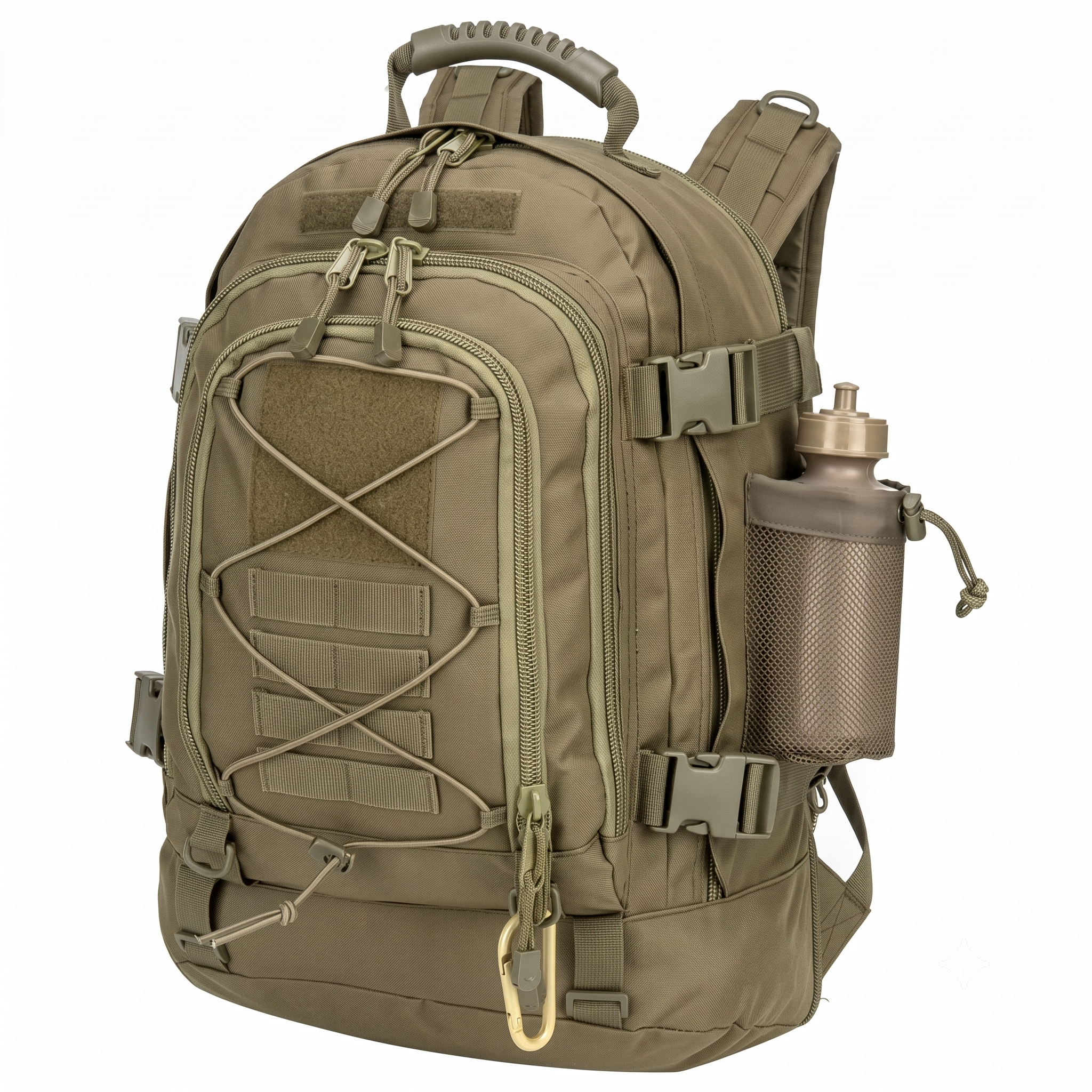 Taktischer Outdoor-Rucksack 40L bis 65L in Army Green mit MOLLE-System – Army Dropz Armee Shop Schweiz