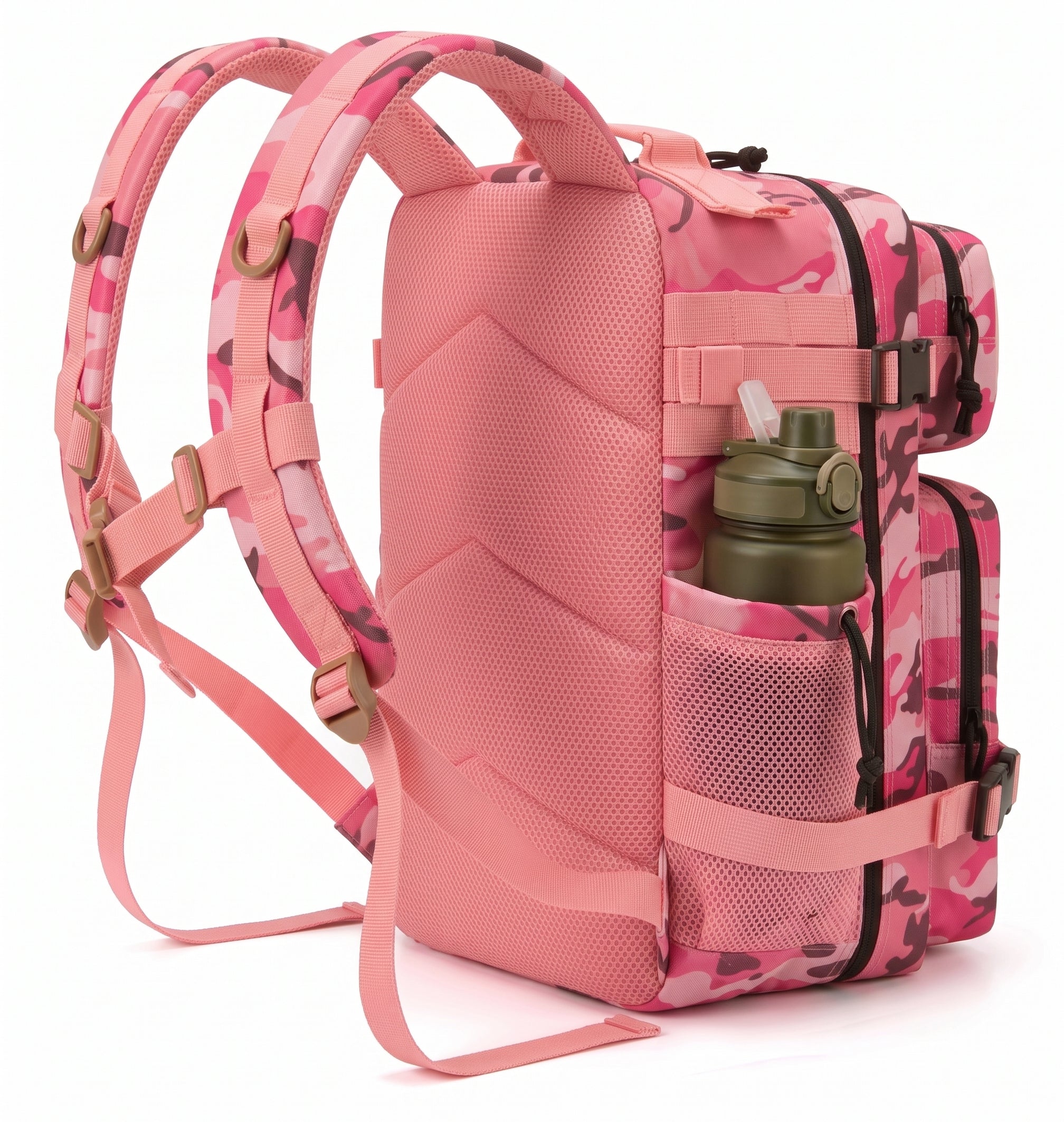 Atmungsaktive Schultergurte und Rückenpolsterung des 25L Damen Tactical Rucksacks